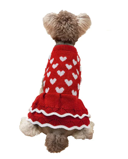Festive Princess Dress Sweater for Cats